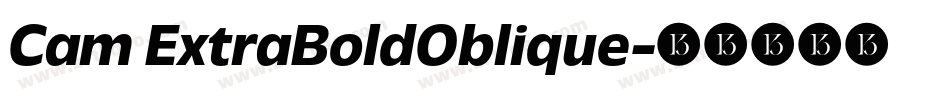 Cam ExtraBoldOblique字体转换